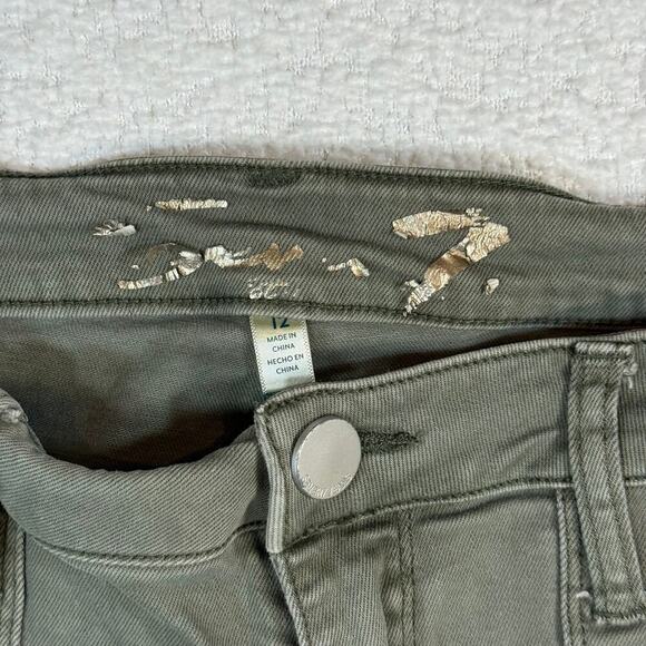 Seven7 womens utility ankle skinny olive size 12 - Picture 4 of 9